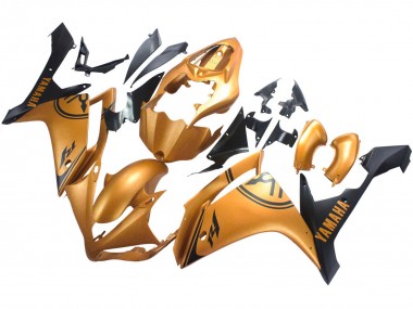 Buy 2007-2008 Gold Black Yamaha YZF 1000 R1 Motorcycle Fairings UK