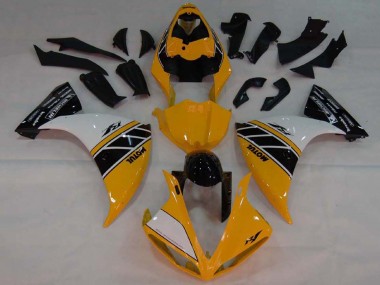 Buy 2007-2008 Yellow White Black Yamaha YZF 1000 R1 Motorcycle Fairings UK