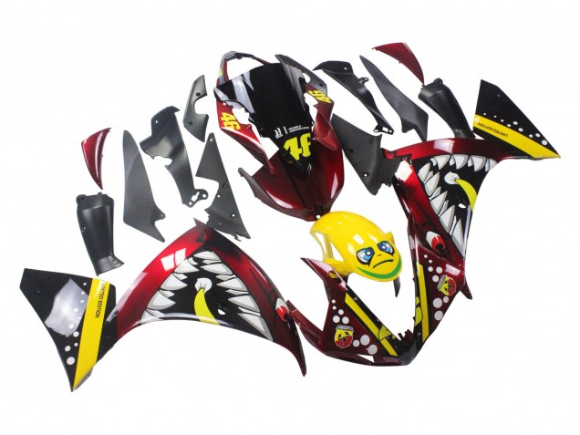 2009-2011 Red Yellow Black Shark 46 Yamaha YZF 1000 R1 Motorcycle Fairings UK