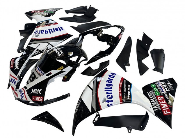 2009-2011 Glossy Black White Red Volvo Fimer Yamalube 87 Yamaha YZF 1000 R1 Motorcycle Fairings UK