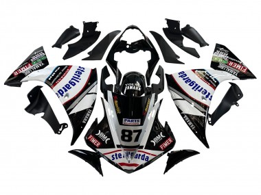 Buy 2009-2011 Glossy Black White Red Volvo Fimer Yamalube 87 Yamaha YZF 1000 R1 Motorcycle Fairings UK