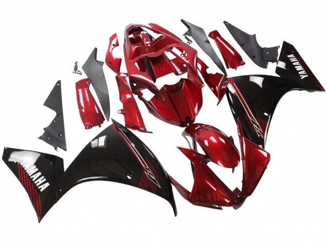 2012-2014 Red Glossy Black Yamaha YZF 1000 R1 Motorcycle Fairings UK