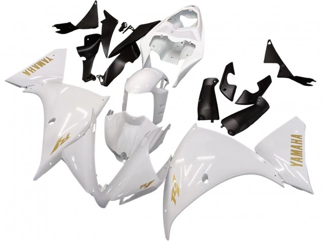 2012-2014 White Gold Decals Yamaha YZF 1000 R1 Motorcycle Fairings UK