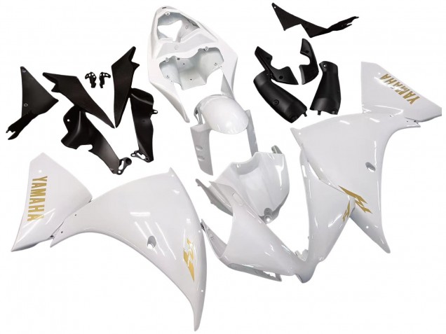 2012-2014 White Gold Decals Yamaha YZF 1000 R1 Motorcycle Fairings UK