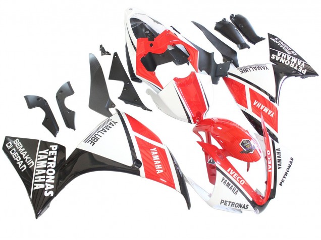 2012-2014 White Red Glossy Black Petronas Yamaha YZF 1000 R1 Motorcycle Fairings UK