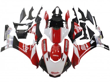 Buy 2015-2019 White Red Black Milwaukee Yamaha YZF 1000 R1 Motorcycle Fairing UK