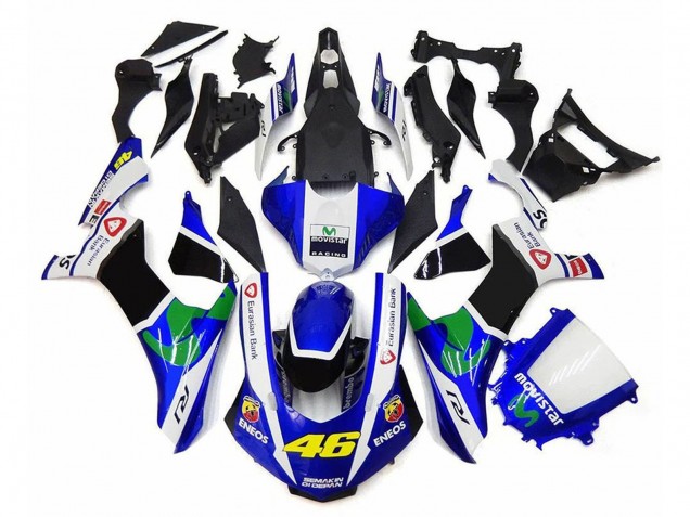 2020-2025 White Blue GreenBlack MoviStar ENEOS Semakin Didepan 46 Yamaha YZF 1000 R1 Motorcycle Fairings UK