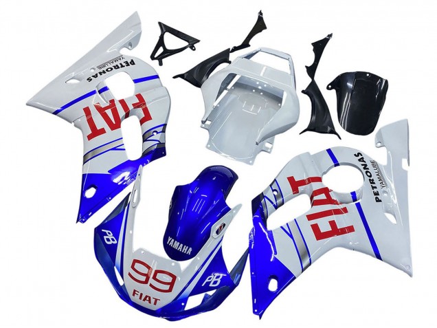 1998-2002 White Blue Red Fiat 99 Yamaha YZF 600 R6 Motorcycle Fairings UK