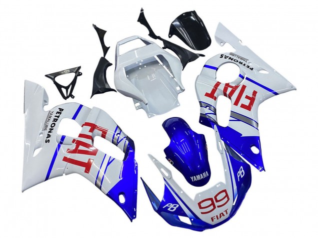 1998-2002 White Blue Red Fiat 99 Yamaha YZF 600 R6 Motorcycle Fairings UK