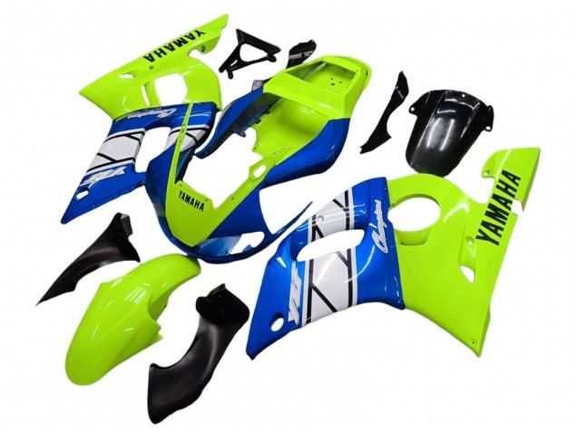 1998-2002 Neon Green Blue White Champions Yamaha YZF 600 R6 Motorcycle Fairings UK