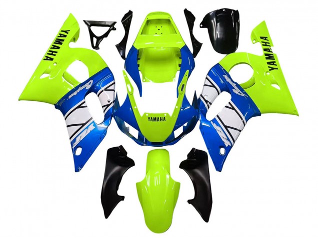 1998-2002 Neon Green Blue White Champions Yamaha YZF 600 R6 Motorcycle Fairings UK