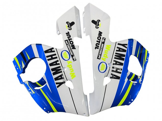 1998-2002 White Blue Neon Yellow Fiat Motul Michelin Yamaha YZF 600 R6 Motorcycle Fairings UK