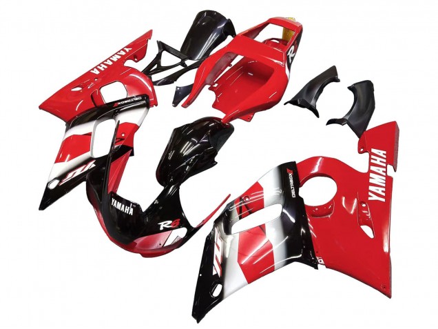 1998-2002 Red White Glossy Black Yamaha YZF 600 R6 Motorcycle Fairing UK