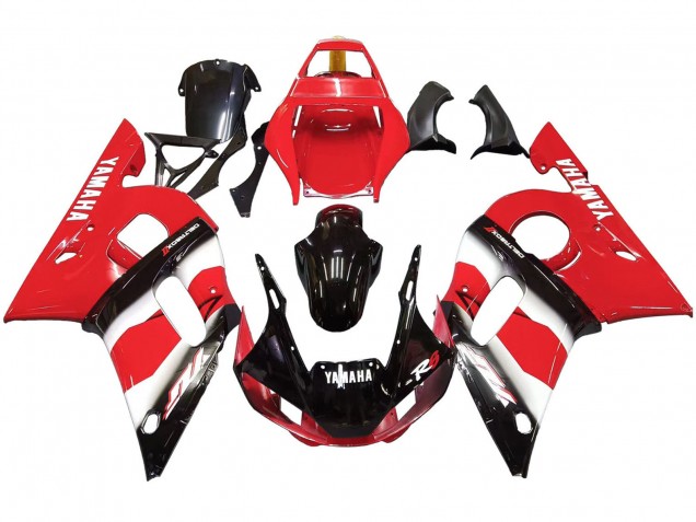 1998-2002 Red White Glossy Black Yamaha YZF 600 R6 Motorcycle Fairing UK
