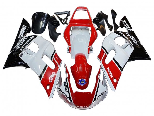 1998-2002 White Red Black Petronas Yamalube 50th Yamaha YZF 600 R6 Motorcycle Fairings UK