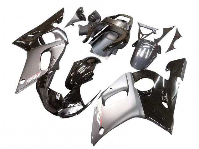 1998-2002 Silver Glossy Black Yamaha YZF 600 R6 Motorcycle Fairings UK