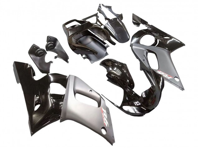 1998-2002 Silver Glossy Black Yamaha YZF 600 R6 Motorcycle Fairings UK