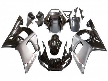 Buy 1998-2002 Silver Glossy Black Yamaha YZF 600 R6 Motorcycle Fairings UK