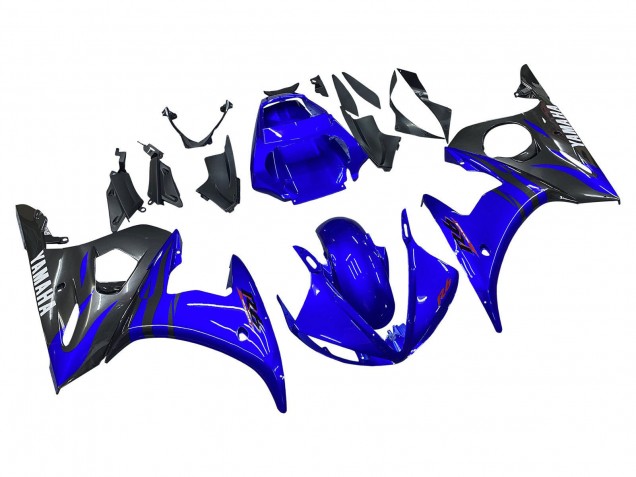 2003-2004 Blue Glossy Black Yamaha YZF R6 Motorcycle Fairings UK