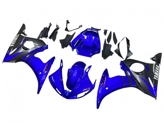 2003-2004 Blue Glossy Black Yamaha YZF R6 Motorcycle Fairings UK