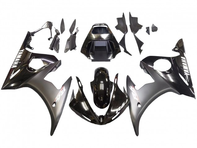 2003-2004 Glossy Black Matte Black White Decals Yamaha YZF R6 Motorcycle Fairings UK