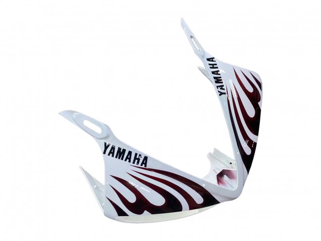 2006-2009 White with Dark Black Flame Yamaha YZF R6S Motorcycle Fairings UK