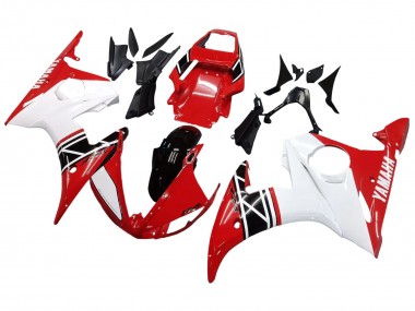 Buy 2003-2004 White Red Glossy Black Yamaha YZF R6 Motorcycle Fairing UK