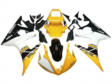 Buy 2006-2009 Yellow White Glossy Black Yamaha YZF R6S Motorcycle Fairings UK