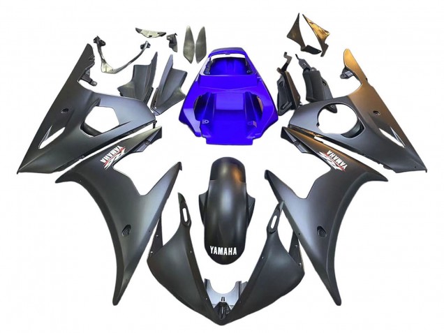 2003-2004 Blue Matte Black Yamaha YZF R6 Motorcycle Fairings UK