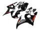 2006-2009 Glossy Black Red Yamaha YZF R6S Motorcycle Fairings UK
