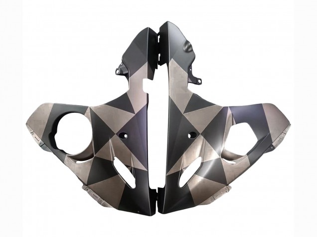 2006-2009 Grey Matte Black Geometric Yamaha YZF R6S Motorcycle Fairings UK