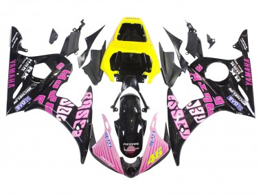 Buy 2006-2009 Yellow Pink Glossy Black Rossi Repsol 46 Yamaha YZF R6S Motorcycle Fairings UK