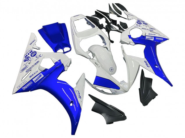 2003-2004 White Blue GYTR Yamaha YZF R6 Motorcycle Fairings UK