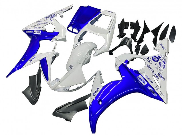 2003-2004 White Blue GYTR Yamaha YZF R6 Motorcycle Fairings UK