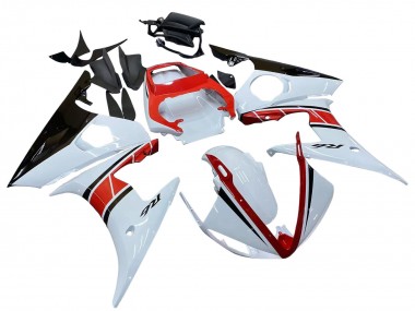 Buy 2003-2004 White Red Glossy Black Yamaha YZF R6 Motorcycle Fairings UK