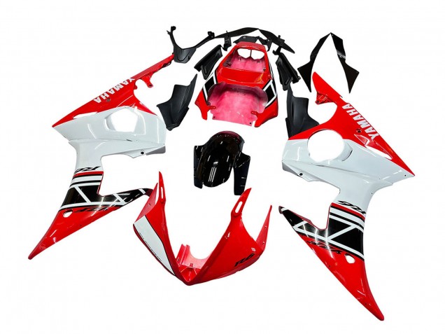 2006-2009 Red White Black Yamaha YZF R6S Motorcycle Fairings UK