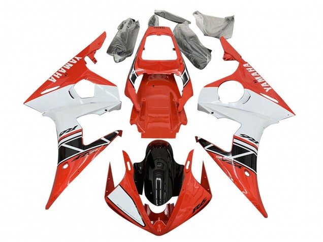 2006-2009 Red White Black Yamaha YZF R6S Motorcycle Fairings UK