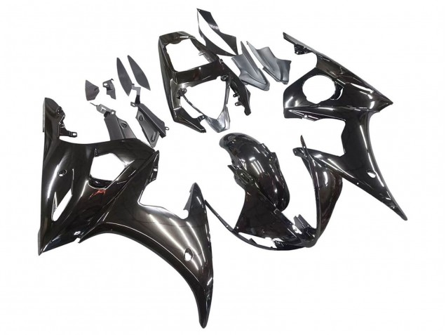 2006-2009 Glossy Black Yamaha YZF R6S Motorcycle Fairings UK