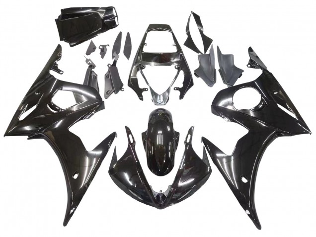 2006-2009 Glossy Black Yamaha YZF R6S Motorcycle Fairings UK