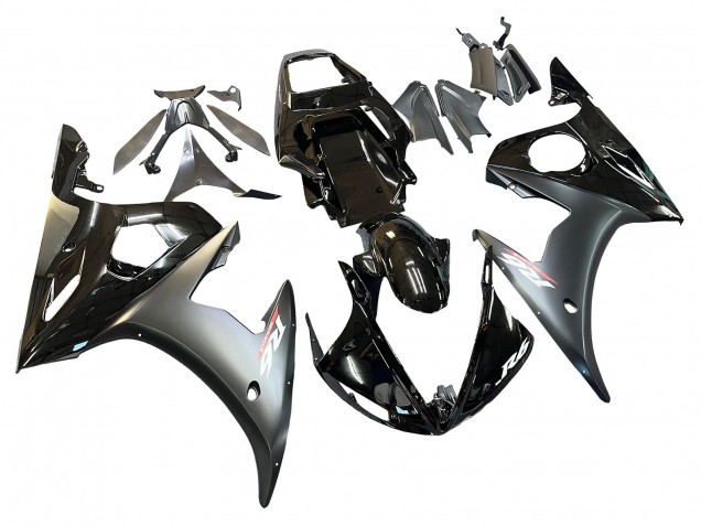 2006-2009 Glossy Black Matte Black Gold Chameleon Yamaha YZF R6S Motorcycle Fairings UK