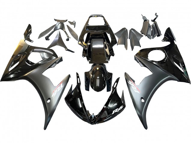 2006-2009 Glossy Black Matte Black Gold Chameleon Yamaha YZF R6S Motorcycle Fairings UK