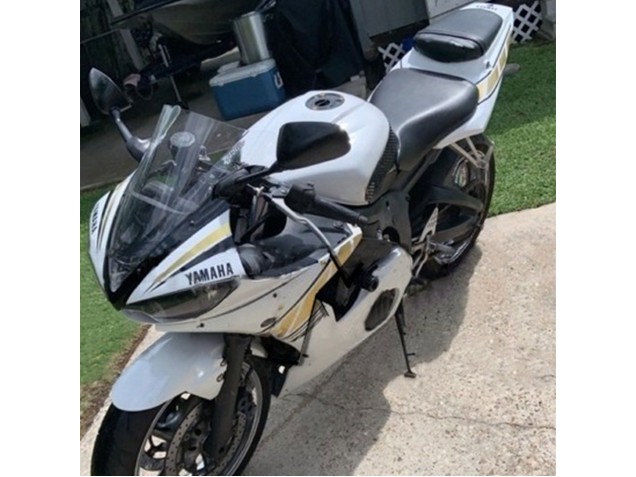2006-2009 White Gold Yamaha YZF R6S Motorcycle Fairings UK