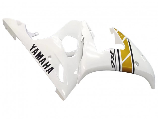 2006-2009 White Gold Yamaha YZF R6S Motorcycle Fairings UK