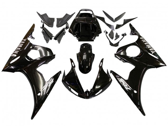 2005 Glossy Black Yamaha YZF 600 R6 Motorcycle Fairings UK