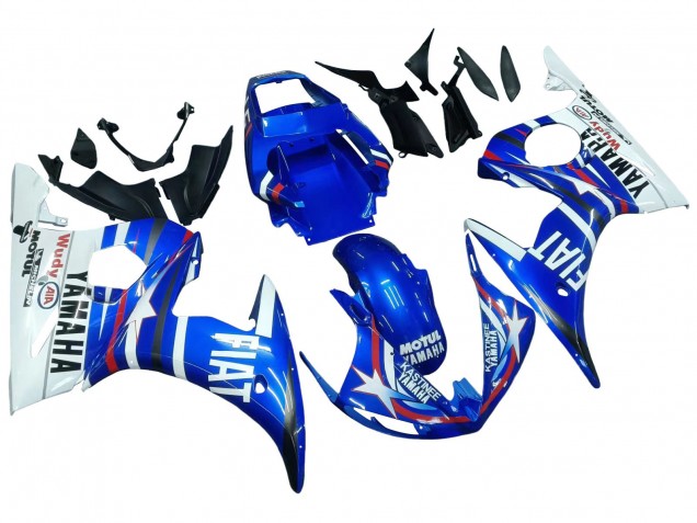 2005 Blue White Red Motul Michelin Fiat Yamaha YZF 600 R6 Motorcycle Fairings UK