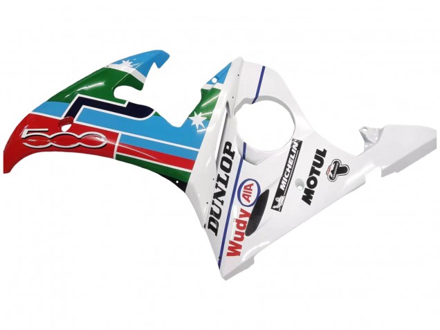 2005 Light Blue White Green Red Kastinee Dunlop Motul Yamaha YZF 600 R6 Motorcycle Fairings UK