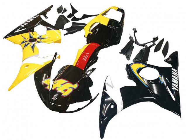 2005 Black Yellow Red 46 Yamaha YZF 600 R6 Motorcycle Fairings UK