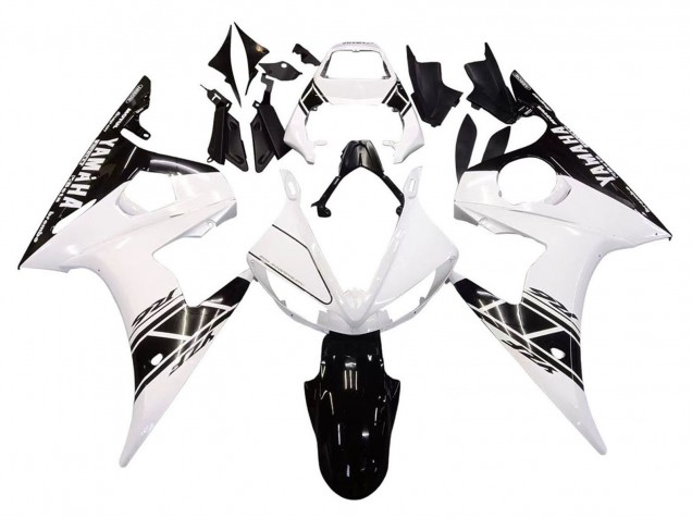 2005 White Black Yamaha YZF 600 R6 Motorcycle Fairings UK