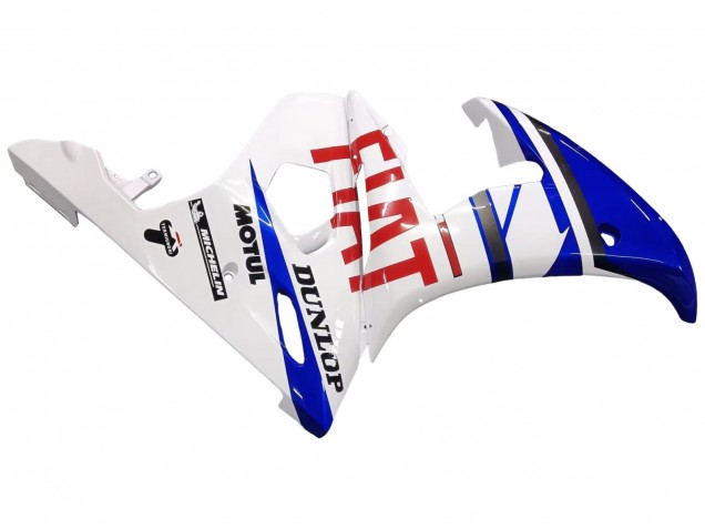 2005 White Blue Dunlop Fiat Motul Yamaha YZF 600 R6 Motorcycle Fairings UK
