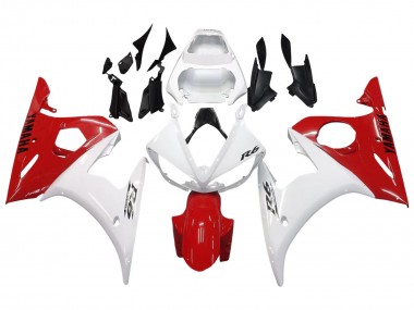 Buy 2005 White Red Yamaha YZF 600 R6 Motorcycle Fairings UK